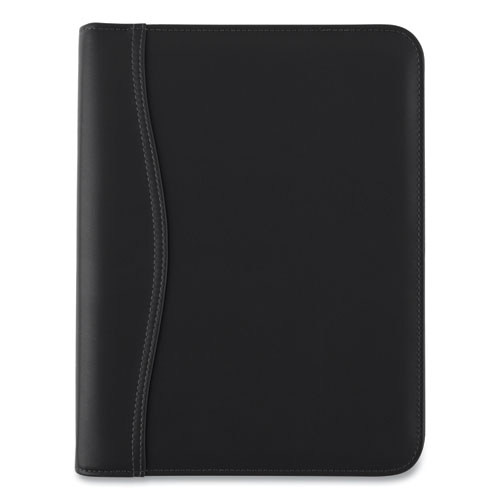 Image of At-A-Glance® Black Leather Planner/Organizer Starter Set, 8.5 X 5.5, Black Cover, 12-Month (Jan To Dec): Undated