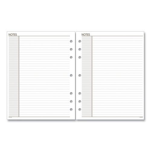 Image of Lined Notes Pages for Planners/Organizers, 8.5 x 5.5, White Sheets, Undated