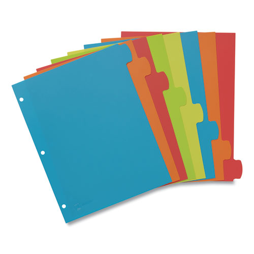 Big Tab Write and Erase Durable Plastic Dividers, 8-Tab, 11 x 8.5, Assorted, 1 Set
