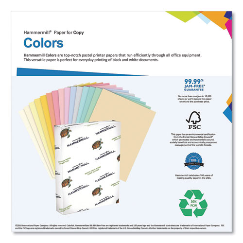Image of Hammermill® Colors Print Paper, 20 Lb Bond Weight, 11 X 17, Green, 500/Ream