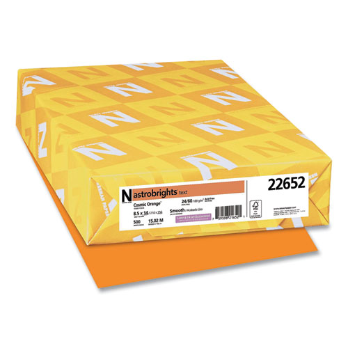 Image of Astrobrights® Color Paper, 24 Lb Bond Weight, 8.5 X 14, Cosmic Orange, 500/Ream