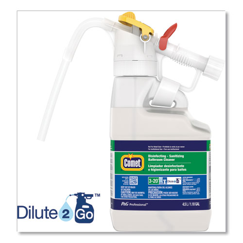 Image of Dilute 2 Go, Comet Disinfecting - Sanitizing Bathroom Cleaner, Citrus Scent, , 4.5 L Jug, 1/Carton