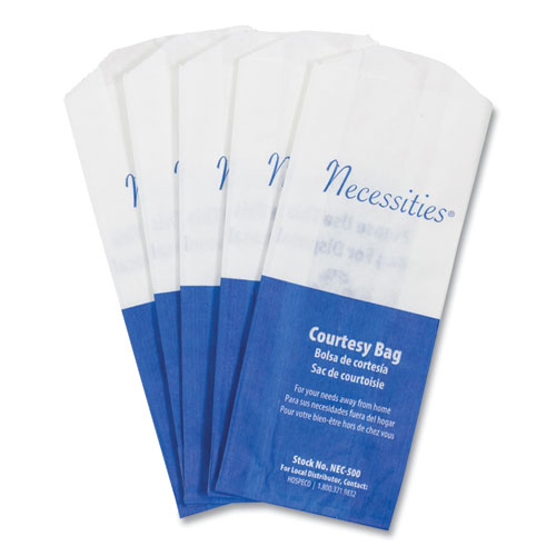 Image of Hospeco® Feminine Hygiene Convenience Disposal Bag, 3" X 7.75", White, 500/Carton