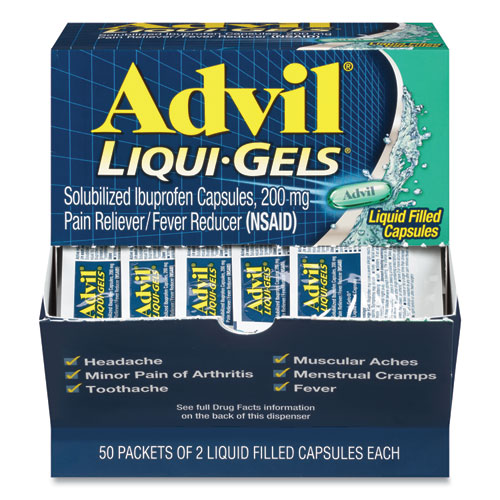 Image of Advil® Liqui-Gels, Two-Pack, 50 Packs/Box