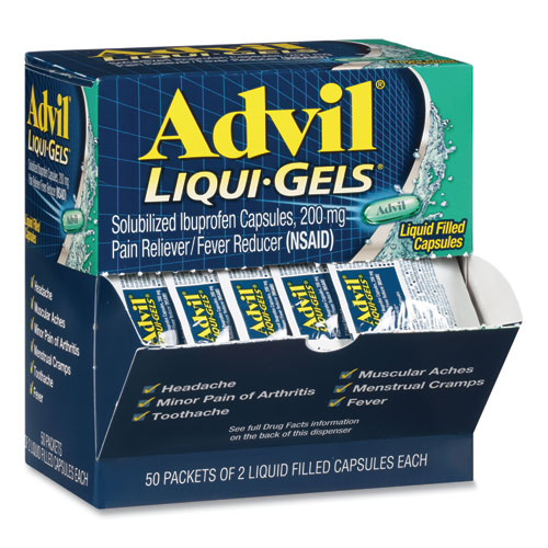 Image of Advil® Liqui-Gels, Two-Pack, 50 Packs/Box