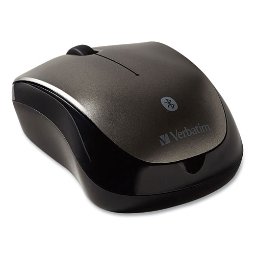 Verbatim® Bluetooth Wireless Tablet Multi-Trac Blue LED Mouse, 2.4 GHz Frequency/30 ft Wireless Range, Left/Right Hand Use, Graphite