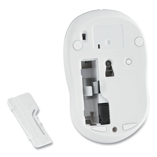 Image of Silent Wireless Blue LED Mouse, 2.4 GHz Frequency/32.8 ft Wireless Range, Left/Right Hand Use, Silver