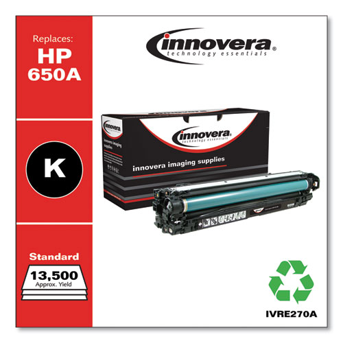 REMANUFACTURED BLACK TONER, REPLACEMENT FOR HP 650A (CE270A), 13,500 PAGE-YIELD