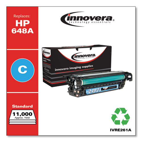 REMANUFACTURED CYAN TONER, REPLACEMENT FOR HP 648A (CE261A), 11,000 PAGE-YIELD