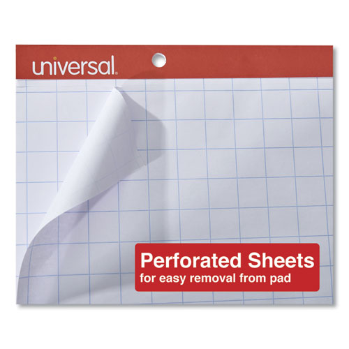 Image of Universal™ Easel Pads/Flip Charts, Quadrille Rule (1 Sq/In), 27 X 34, White, 50 Sheets, 2/Carton