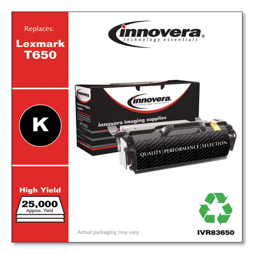 REMANUFACTURED BLACK TONER, REPLACEMENT FOR LEXMARK T650 (T650H21A), 25,000 PAGE-YIELD