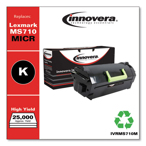 Remanufactured Black High-Yield MICR Toner, Replacement for MS710M (52D0HA0), 25,000 Page-Yield