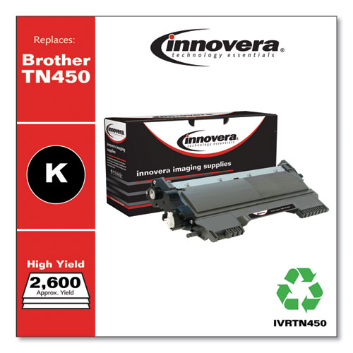 REMANUFACTURED BLACK HIGH-YIELD TONER, REPLACEMENT FOR BROTHER TN450, 2,600 PAGE-YIELD