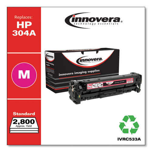 REMANUFACTURED MAGENTA TONER, REPLACEMENT FOR HP 304A (CC533A), 2,800 PAGE-YIELD