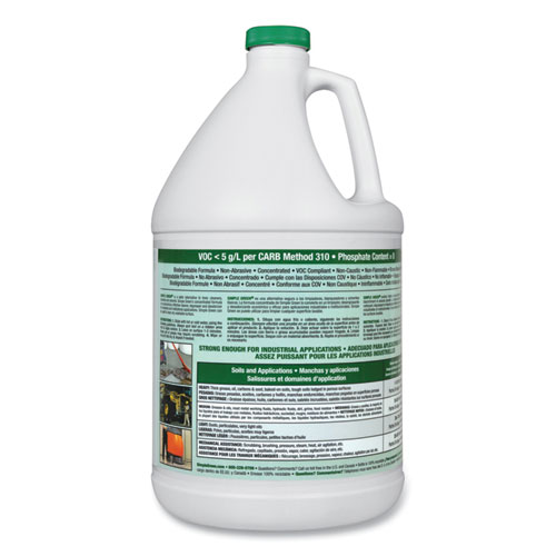 Industrial Cleaner and Degreaser, Concentrated, 1 gal Bottle, 6/Carton
