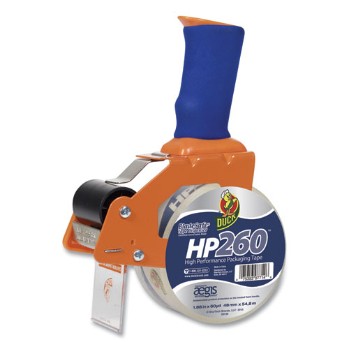 Image of Bladesafe Antimicrobial Tape Gun with One Roll of Tape, 3" Core, For Rolls Up to 2" x 60 yds, Orange