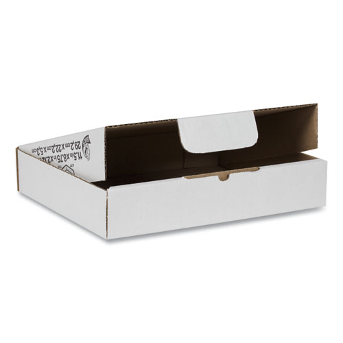 Image of Self-Locking Mailing Box, Regular Slotted Container (RSC), 11.5" x 8.75" x 2.13", White, 25/Pack