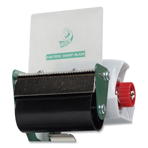 Image of Duck® Extra-Wide Packaging Tape Dispenser, 3" Core, For Rolls Up To 3" X 54.6 Yds, Green