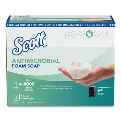 CONTROL ANTIMICROBIAL FOAM SKIN CLEANSER , UNSCENTED, 1000ML REFILL, 3/CARTON