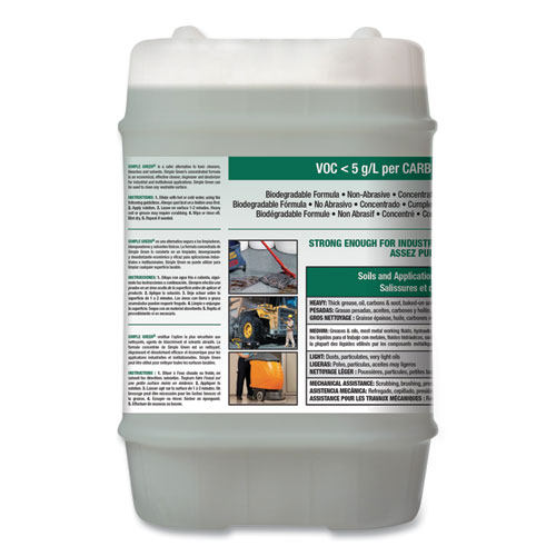 Image of Simple Green® Industrial Cleaner And Degreaser, Concentrated, 5 Gal, Pail