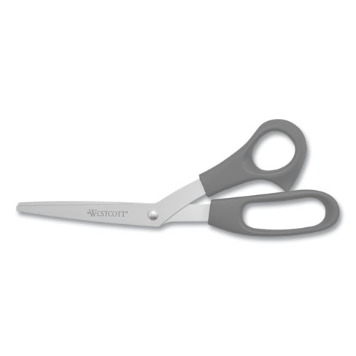 Image of Value Line Stainless Steel Shears, 8" Long, 3.5" Cut Length, Black Offset Handles, 3/Pack