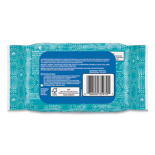 Image of Cottonelle® Fresh Care Flushable Cleansing Cloths, 1-Ply, 3.73 X 5.5, White, 84/Pack