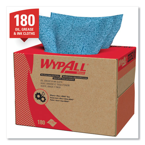 OIL, GREASE AND INK CLOTHS, BRAG BOX, 12.1 X 16.8, BLUE, 180/BOX