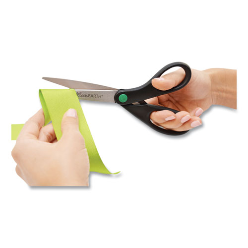Image of KleenEarth Scissors, 8" Long, 3.25" Cut Length, Black Straight Handle