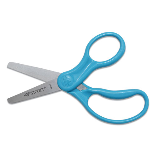 Image of Westcott® For Kids Scissors, Blunt Tip, 5" Long, 1.75" Cut Length, Randomly Assorted Straight Handles