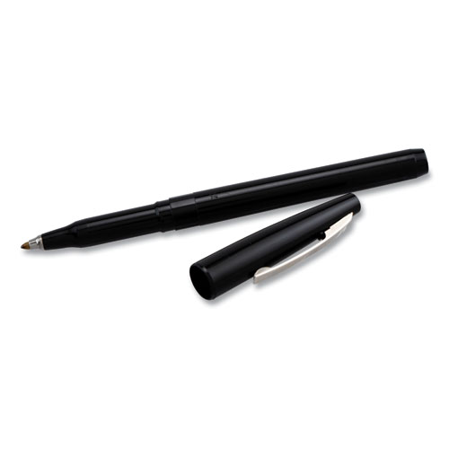 Image of Pentel® Rolling Writer Roller Ball Pen, Stick, Medium 0.8 Mm, Black Ink, Black Barrel, Dozen