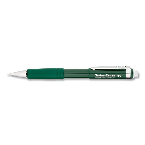 Twist-Erase III Mechanical Pencil, 0.5 mm, HB (#2), Black Lead, Green Barrel