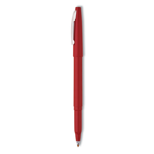Image of Pentel® Rolling Writer Roller Ball Pen, Stick, Medium 0.8 Mm, Red Ink, Red Barrel, Dozen