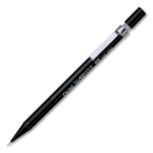 Pentel® Sharplet-2 Mechanical Pencil, 0.5 mm, HB (#2), Black Lead, Black Barrel