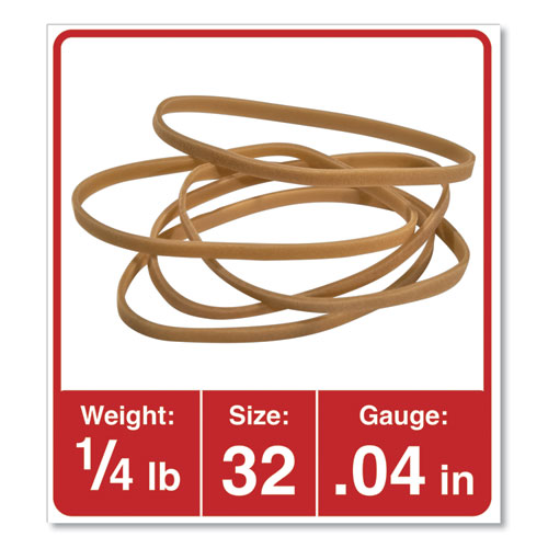 Rubber Bands, Size 32, 0.04" Gauge, Beige, 4 oz Box, 205/Pack