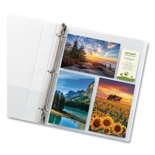 Image of Photo Storage Pages for Six 4 x 6 Mixed Format Photos, 3-Hole Punched, 10/Pack
