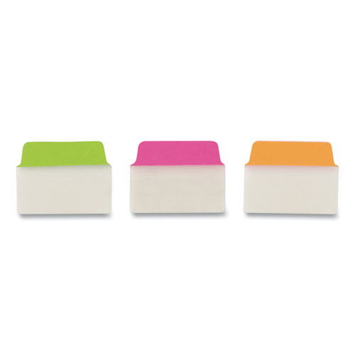 Ultra Tabs Repositionable Standard Tabs, 1/5-Cut Tabs, Assorted Neon, 2" Wide, 48/Pack