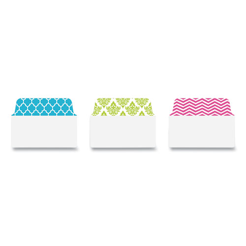Ultra Tabs Repositionable Tabs, Fashion Patterns: 2" x 1.5", 1/5-Cut, Assorted Colors, 24/Pack
