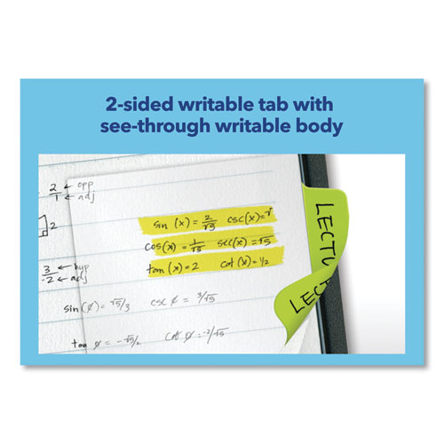 Image of Ultra Tabs Repositionable Tabs, Margin Tabs: 2.5" x 1", 1/5-Cut, Assorted Colors, 24/Pack