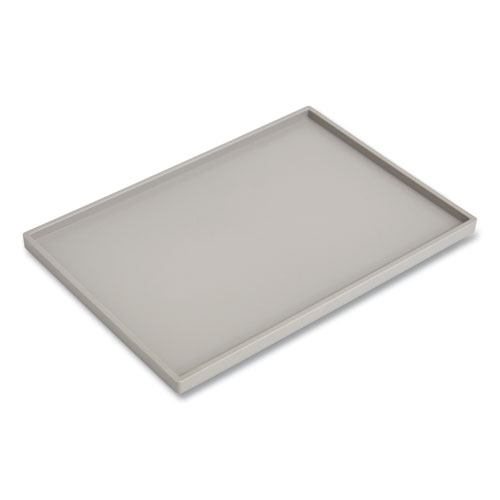 Image of Tru Red™ Slim Stackable Plastic Mail And Supplies Tray, 1 Section, #6 1/4 To #16 Envelopes, 6.85 X 9.88 X 0.47, Gray