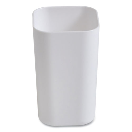 Plastic Pencil Cup, 2.61 x 2.61 x 4.3, White