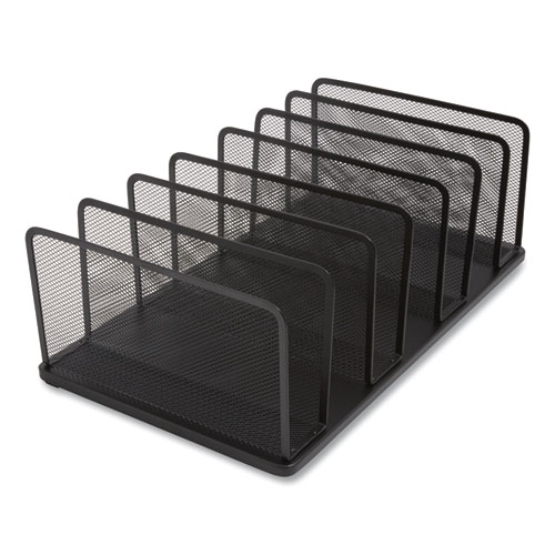 Mesh Angled Desk Organizer, Black - Zerbee