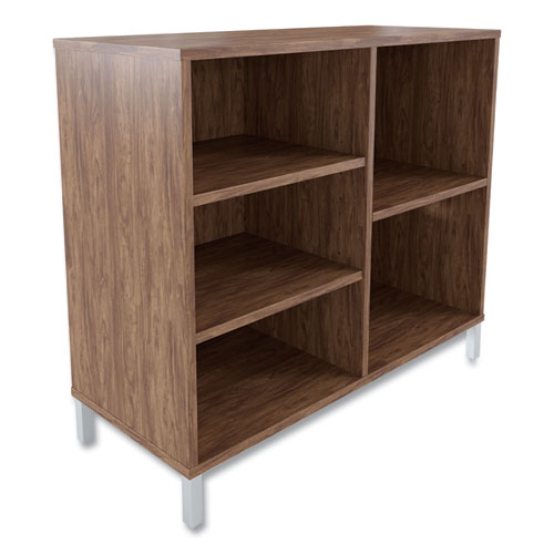 Image of Union & Scale™ Essentials Laminate Bookcase, Five-Shelf, 36W X 15D X 31.6H, Espresso
