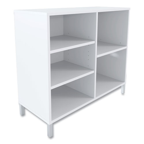 Essentials Laminate Bookcase, Five-Shelf, 36w x 15d x 31.6h, White
