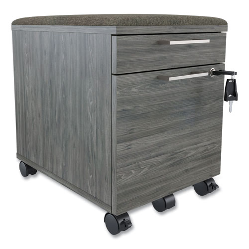 Image of Union & Scale™ Prestige Mobile Pedestal File, Left Or Right, 2-Drawers: Box/File, Legal/Letter, Gray, 15.6" X 21" X 20.7"