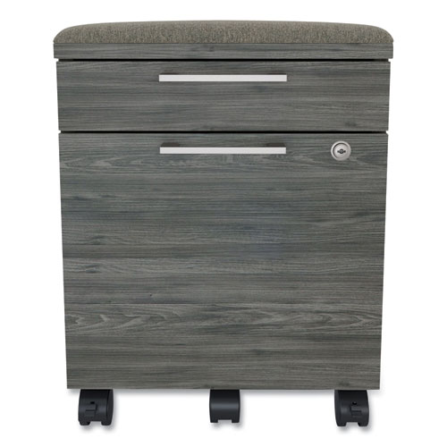 Image of Union & Scale™ Prestige Mobile Pedestal File, Left Or Right, 2-Drawers: Box/File, Legal/Letter, Gray, 15.6" X 21" X 20.7"