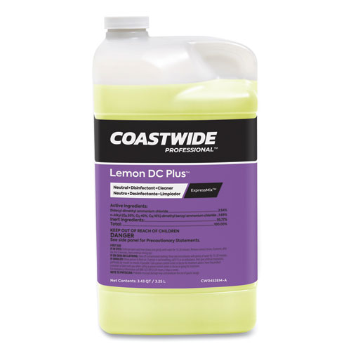 Coastwide Professional™ Virustat Dc Plus Disinfectant-Cleaner Concentrate For Easyconnect Systems, Lemon Scent, 101 Oz Bottle, 2/Carton