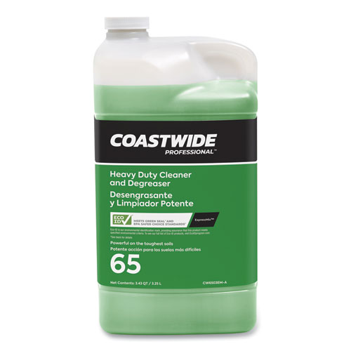 Coastwide Professional™ Heavy-Duty Cleaner-Degreaser 65 Eco-ID Concentrate for ExpressMix Systems, Fresh Citrus Scent, 110 oz Bottle, 2/Carton