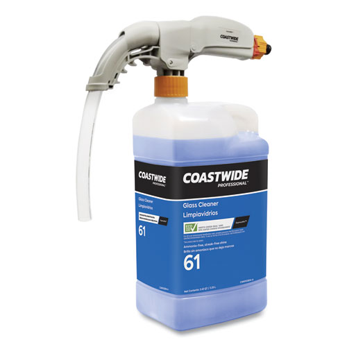 Image of Coastwide Professional™ Glass Cleaner 61 Eco-Id Ammonia-Free Concentrate For Expressmix Systems, Unscented, 110 Oz Bottle, 2/Carton