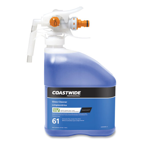 Image of Coastwide Professional™ Glass Cleaner 61 Eco-Id Ammonia-Free Concentrate For Easyconnect Systems, Unscented, 101 Oz Bottle, 2/Carton