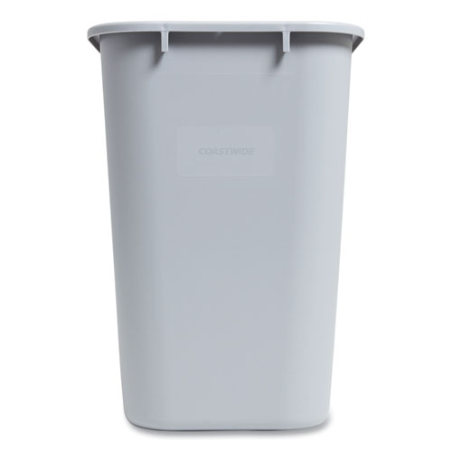 Coastwide Professional Open Top Indoor Trash Can 7 Gal Plastic Gray